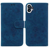 For Nothing Phone 1 Estuche para teléfono de cuero con relieve de mariposa rosa (Azul)