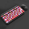 FOREV FFVWI9 Conjunto de mouse de teclado inalámbrico portátil 2.4G de color mixto (rojo)