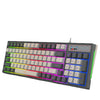 HXSJ V600 Teclado para juegos con cable moldeado por inyección de dos colores con retroiluminación RGB de 96 teclas