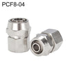 PCF8-04 Conector de montaje rápido neumático de cobre LAIZE