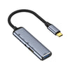 Y003 5 en 1 USB-C/Tipo-C a USB3.1+USB2.0+Doble USB-C/Tipo-C+Adaptador multifuncional de interfaz de audio de 3,5 mm