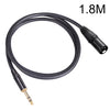 TC145BK19 6,35 mm 1/4 pulgada TRS macho a XLR Cable de audio macho de 3 pines, longitud: 1,8 m