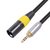 SB423K108-03 Cable de audio macho de 3,5 mm macho a XLR de 3 pines macho, longitud: 30 cm