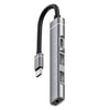 USB-C / Type-C a 3,5 mm + 2USB + Type-C HUB Estación de acoplamiento (Gris)