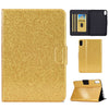 Para iPad 10th Gen 10.9 2022 Varnish Glitter Powder Smart Leather Tablet Case (Amarillo)