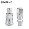 LAIZE SP + PP-40 10 piezas tipo C conector de ajuste rápido neumático de tubo de aire de autobloqueo