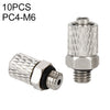 PC4-M6 LAIZE 10 piezas Micro conector rápido de tráquea