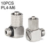 PL4-M6 LAIZE 10pcs Micro Conector rápido de tráquea