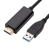 Cable de conversión USB3.0 a HDMI, longitud 1,8 m (negro)