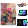 Para iPad 10th Gen 10.9 2022 Patrón de dibujo a color Flip Leather Smart Tablet Case (Flamingo)