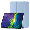 Para iPad 10th Gen 10.9 2022 Soporte de tres pliegues Honeycomb Silicone + PU Smart Leather Tablet Case (Azul claro)