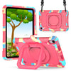Para iPad mini 6 Silicone + PC Bracelet Holder Tablet Case (Camuflaje + Rose Red)