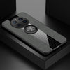 Para Huawei Mate 50 Pro XINLI Costura Tela Textura TPU Caja del teléfono con soporte para anillo (Gris)