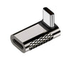 Adaptador de aleación de zinc de 100 W tipo C macho a tipo C hembra 20 Gbps, estilo: ángulo vertical