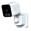 DP27 1080P Clock Plug Card Cámara WiFi, compatible con intercomunicador de voz bidireccional y monitoreo móvil, especificación: enchufe de EE. UU. (blanco)