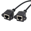 Cable de extensión LAN RJ45 hembra a hembra con bloqueo de tornillo, longitud: 2 m