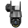 La cámara esférica láser WiFi inalámbrica QX71 de 5MP admite monitoreo bidireccional de voz y dispositivos móviles (negro)