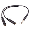 Cable de audio estéreo 3718 de 6,35 mm macho a doble hembra 1/4 TRS, longitud: 30 cm