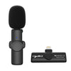 HXSJ F18 2.4G Micrófono inalámbrico de solapa con reducción de ruido de 8 pines (negro)