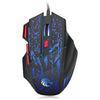 HXSJ H300 Ratón para juegos con cable luminoso colorido con grietas de agua corriente de 7 teclas (negro)