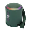 T&G TG373 Subwoofer de altavoz inalámbrico Bluetooth multicolor RGB con luz LED portátil para exteriores (verde)