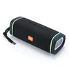 T&G TG375 Subwoofer de altavoz inalámbrico Bluetooth RGB con luz LED portátil para exteriores (negro)