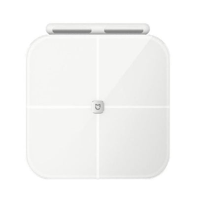 Báscula inteligente Xiaomi blanca de 8 electrodos vista desde arriba