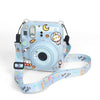 Para FUJIFILM instax mini 12 Crystal Hard Acrylic Camera Case con correa para el hombro (DIY Blue Cat)