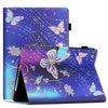 Para iPad 9.7 2017 y 2018/Air 2/Air Colored Drawing Stitching Smart Leather Tablet Case (Mariposa)