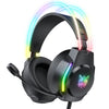 Auriculares para juegos con cable X26 USB+3.5mm RGB (negro)