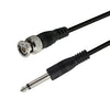 Cable de conexión BNC macho a enchufe de 6,35 mm, longitud: 3 m