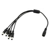 Cable de extensión de conexión de alimentación de 0,37 m 4 en 1 CC hembra a CC macho