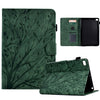 Para iPad mini 1 / 2 / 3 / 4 / 5 Fortune Tree Pressure Flower PU Tablet Case con función de despertador / suspensión (verde)