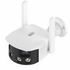Q38 WIFI Reconocimiento humanoide AI Alarma Cámara IP dual de 2MP de 180 grados, enchufe: enchufe del Reino Unido