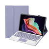 Para Huawei MatePad 11 2023 AHW13-A Textura de piel de cordero Estuche de cuero con teclado Bluetooth desmontable ultrafino con panel táctil (púrpura)