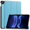 Funda tipo libro con textura Custer y soporte triple para Xiaomi Redmi Pad 2 9.7 (2026) – Azul cielo