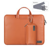 Bolsa interior impermeable para computadora portátil de PU con paquete de energía, tamaño: 13 / 14 pulgadas (marrón)