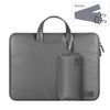 Bolsa interior impermeable para computadora portátil de PU con paquete de energía, tamaño: 13 / 14 pulgadas (gris)