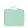 Bolsa de cuero con textura de tela portátil para computadora portátil de 9.7-11 pulgadas (verde)