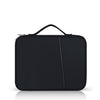 Bolsa de cuero con textura de tela portátil para computadora portátil de 9.7-11 pulgadas (negro)