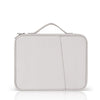 Bolsa de cuero con textura de tela portátil para computadora portátil de 9.7-11 pulgadas (blanco)