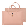 Bolsa interior portátil para portátil con botón de hilo elástico universal de 15-16 pulgadas (oro rosa)