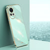 Para Huawei Nova 12 Pro XINLI Estuche para teléfono de TPU electrochapado con borde recto 6D (verde menta)