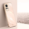 Para Huawei Nova 12 XINLI Estuche para teléfono de TPU electrochapado con borde recto 6D (rosa)