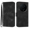Funda de cuero con diseño de líneas para Honor Magic8 Pro (negra)