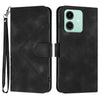 Funda de cuero con diseño de líneas para Honor Play10 4G (negra)
