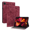 Para iPad Pro 11 2021 / Air 4 2020 Estuche para tableta inteligente de cuero en relieve Butterfly Rose (Rojo)