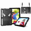 Para iPad mini 6 Spider Texture Silicone Hybrid PC Tablet Case con correa para el hombro (Negro)