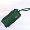 Bolso impermeable para accesorios de computadora portátil de cuero PU (verde oscuro)