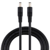 Enchufe de alimentación de CC de 8 A Cable de conector de adaptador macho a macho de 5,5 x 2,1 mm, longitud: 50 cm (negro)